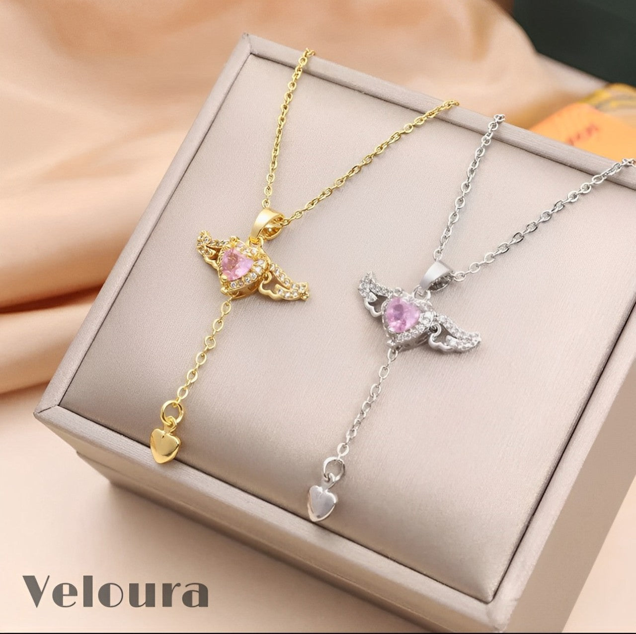 Veloura™ Heart Wings Necklace
