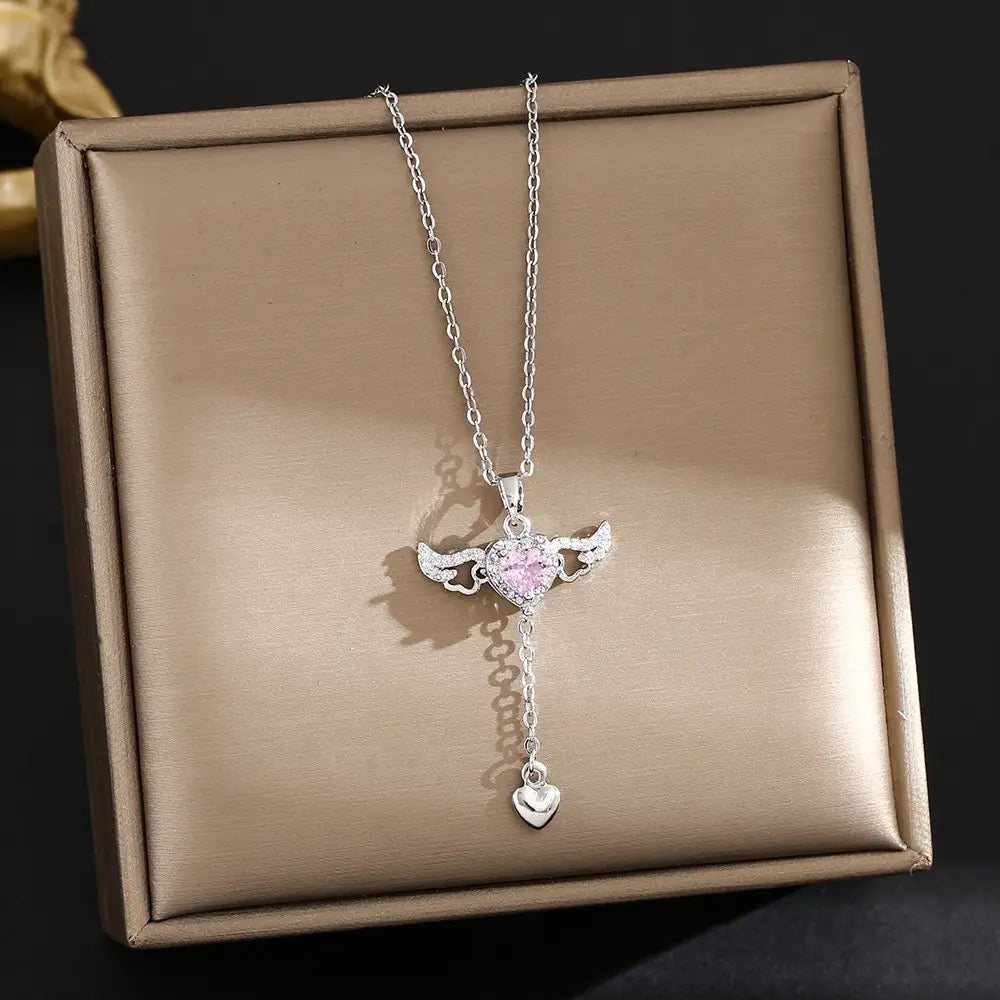 Veloura™ Crystal Angel Wings Necklace