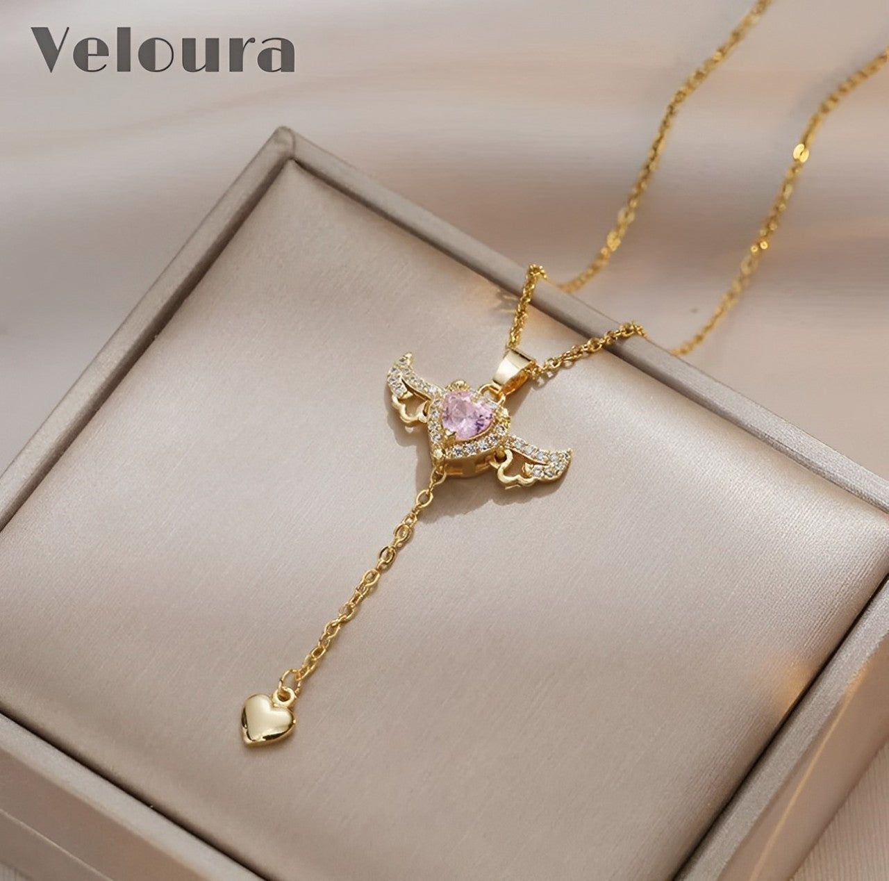 Veloura™ Heart Wings Necklace